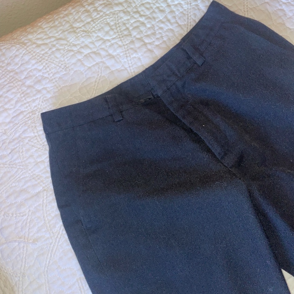 Soft fabric elegant black pants with straight leg